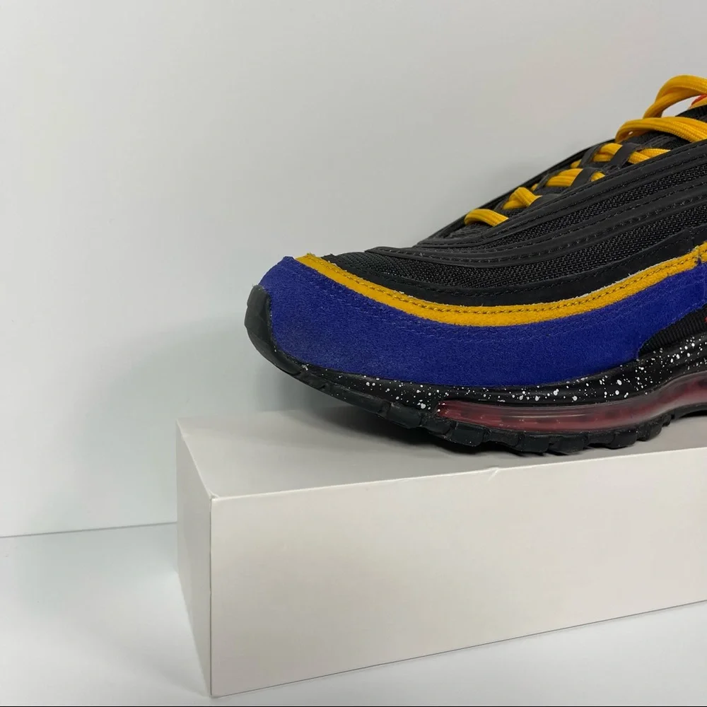 NIKE AIR MAX 97 CONCORD ACG TERRA MENS SHOES SIZE 9 BLACK PURPLE YELLOW RED USED - Picture 6 of 10